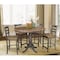 International Concepts Round 36 in Rd Extension Dining table, 4 RTA counterHt stools, Hickory/Coal, 36 W, 48 L, 35.3 in H K45-36RXT-6B-S6172-4 - alternate 2